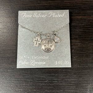 Necklace with 3 charms, 16 “